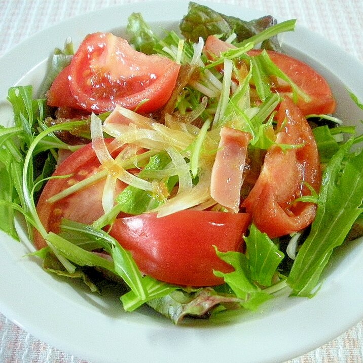 ☆水菜とトマトのヘルシーサラダ☆